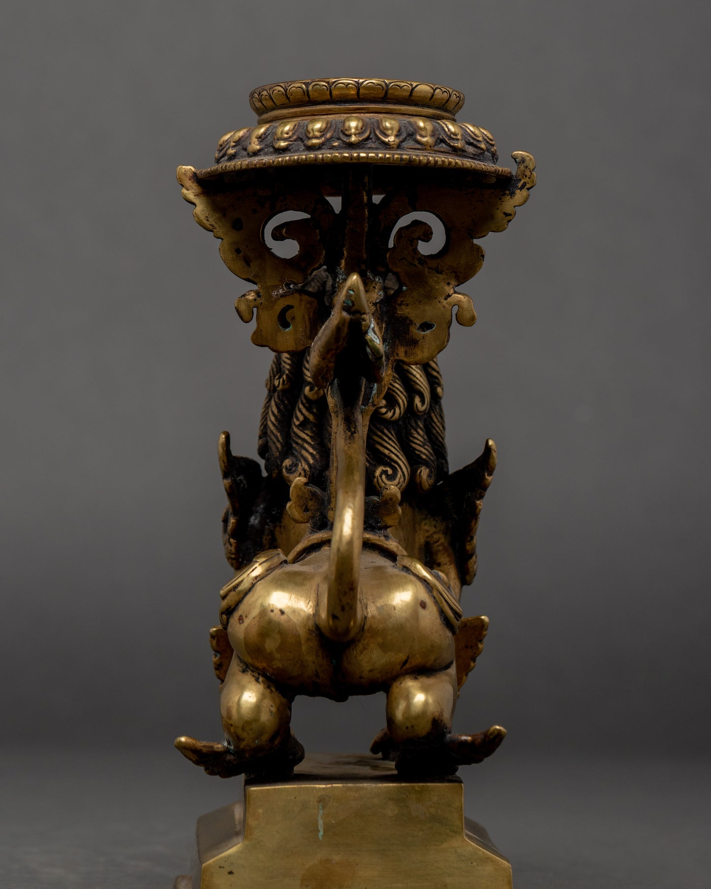 Dragon Brass Oil Lamp Set | Himalayan Vinatge Art Work