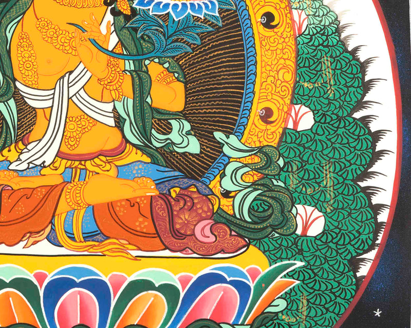 Manjushri Thangka | Deity Of Wisdom And Compassion | Wall Decorations