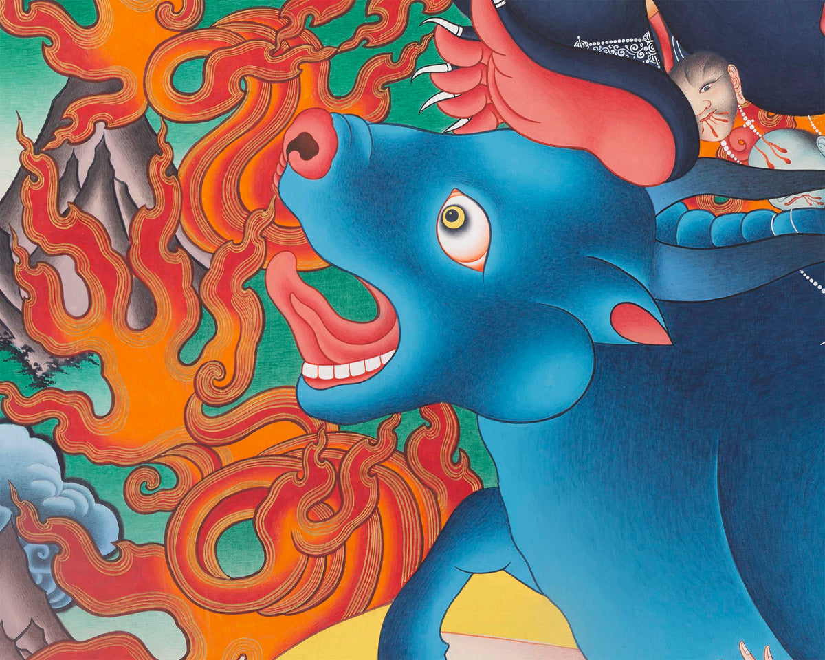Yama Dharmaraja Thangka | Budddhist Thangka | Digital Print