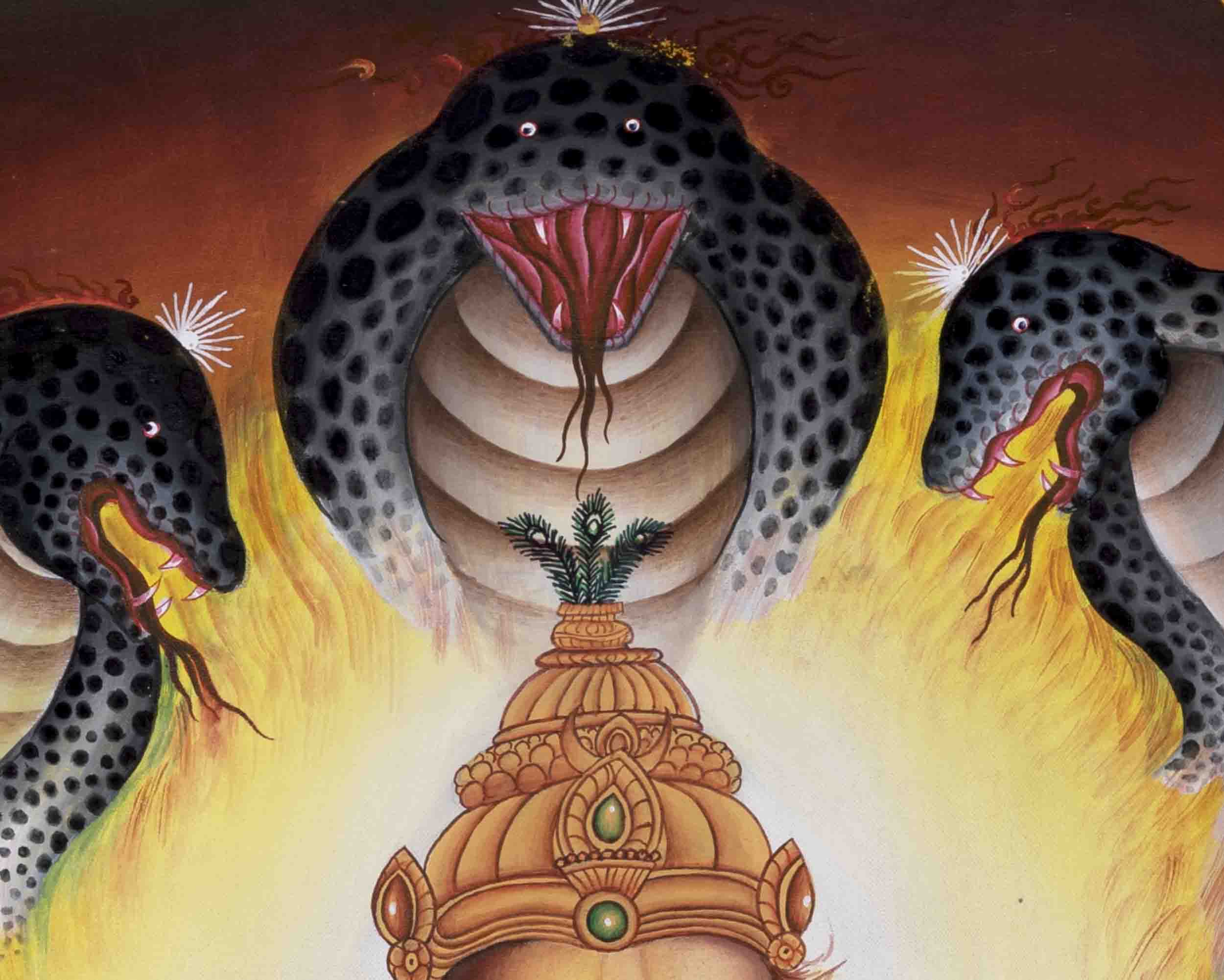 Narasimha Thangka | Religious Handpainted Art | Wall Decors