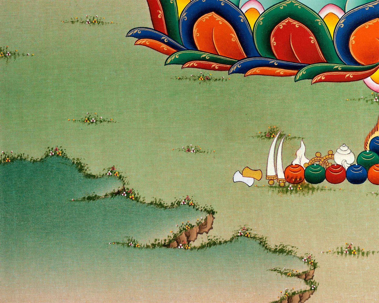 Thangka Artistry of Vairocana Buddha | Thangka Print of Universal Harmony | High Quality Print For Thangka Print