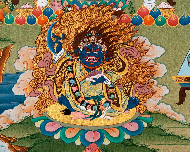 Marpa With Others Deities Thangka | Traditional Buddhist Art