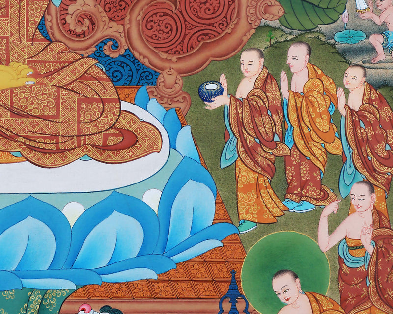 Buddha Shakyamuni Thangka, High Quality Giclee Canvas Print, Digital Print