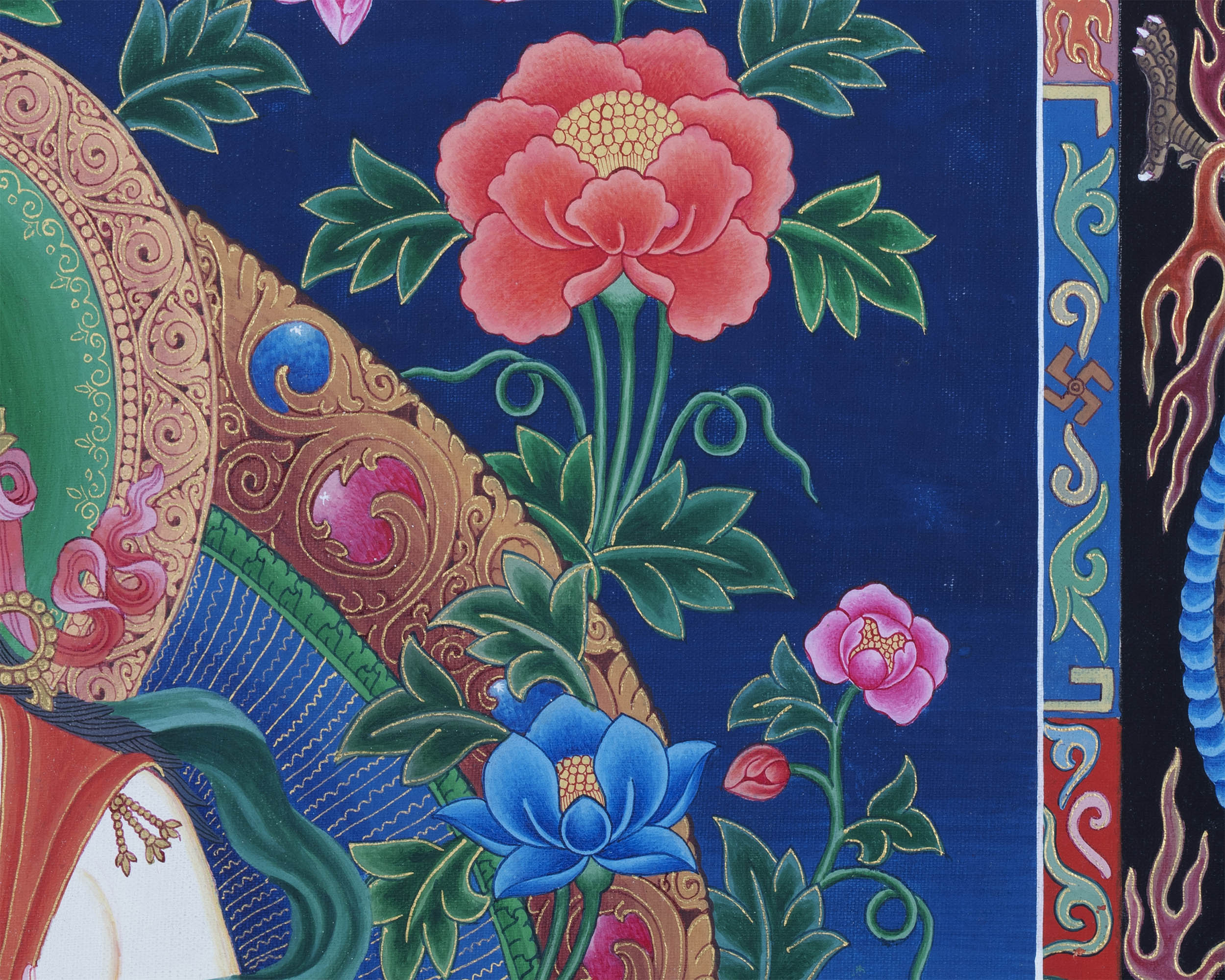 Tibetan Green Tara | Newari Paubha Art of Mother Tara