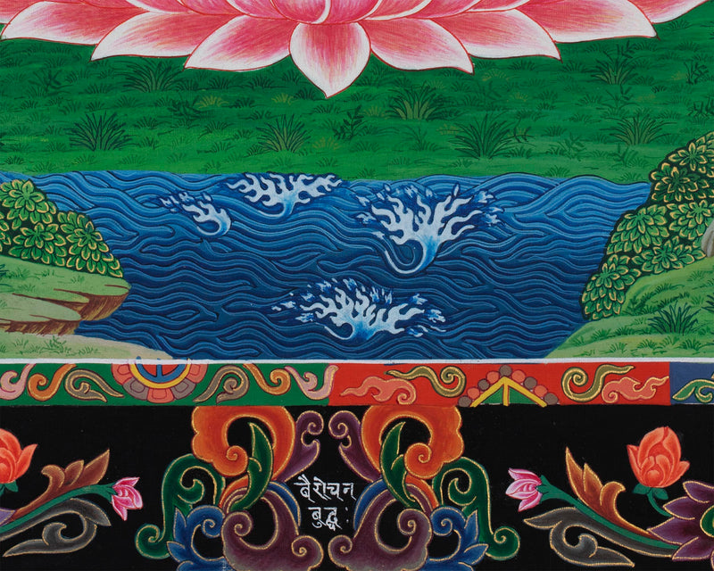Vairochana Buddha | Thangka Print | Wall Decors