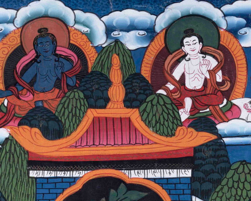 Green Tara Thangka | Religious Buddhist Painting | Wall Decors