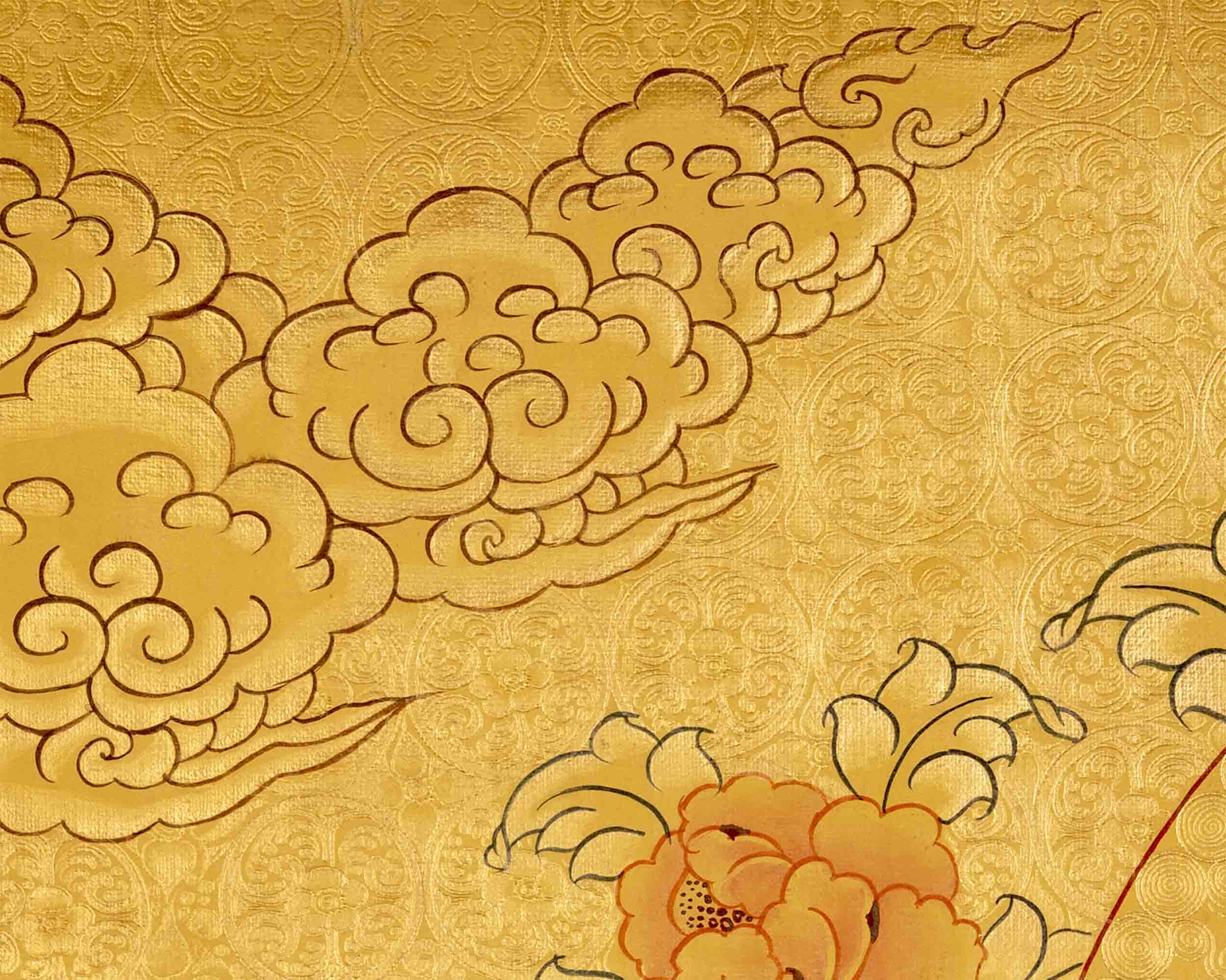 Full Gold Style Shakyamuni Buddha Thangka | Tibetan Buddhist Art