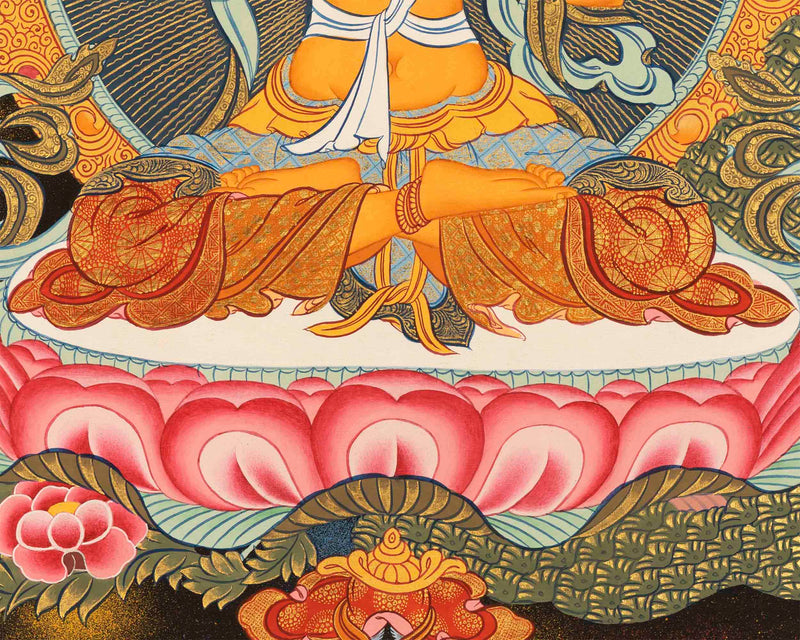 Unique Manjushree Thangka | Religious Wall Hanging Art