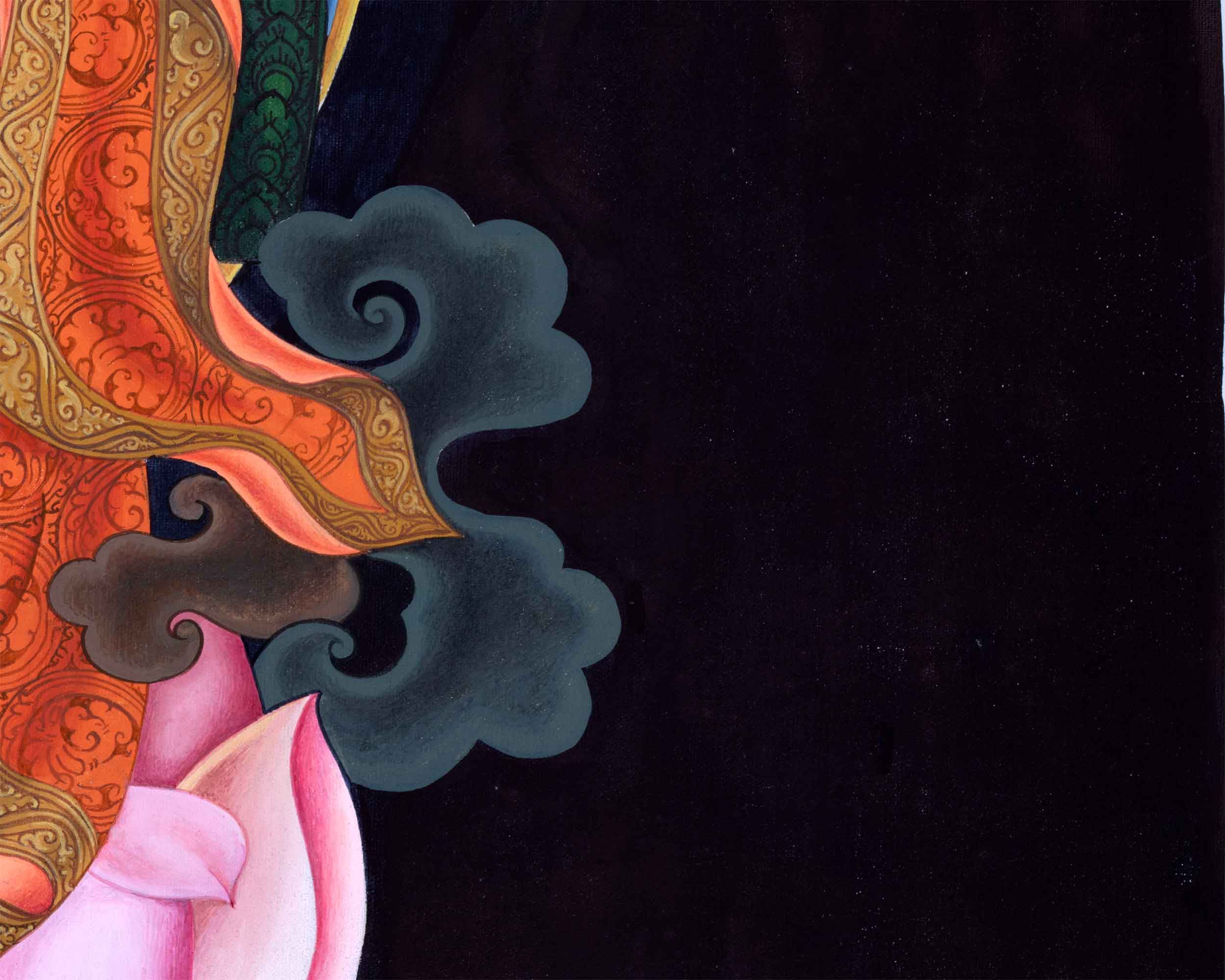 Traditional Giclee Print For Guru Rinpoche Puja | High Quality Giclee Print Of Lotus Born Master For Rituals