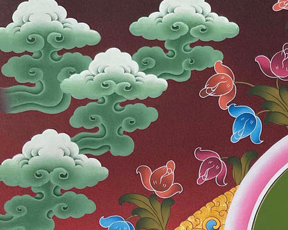 Guru Rinpoche Thangka | Religious Buddhist Art | Wall Decors