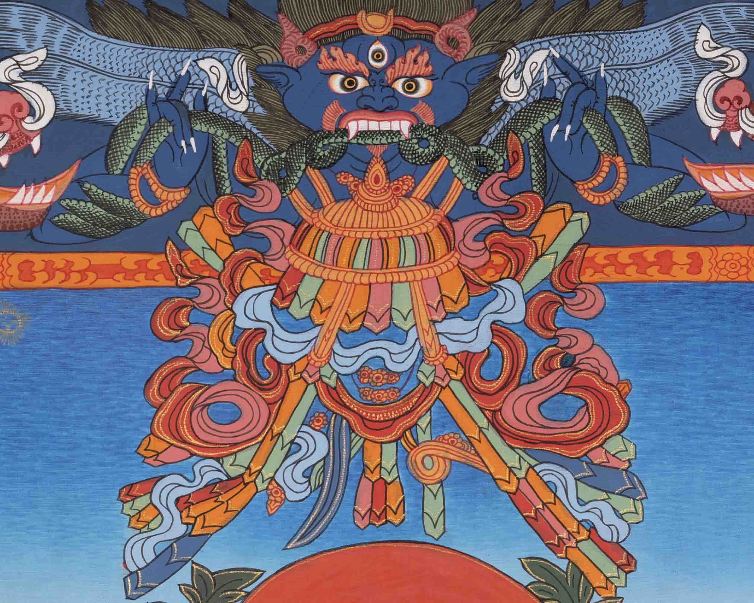 Vajrasattva Shakti Thangka | Traditioanl Tibetan Art | Wall Decors