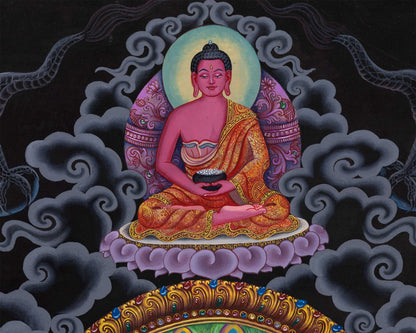 Chenrezig Bodhisattva Thangka Print | Bodhisattva Of Compassion | Buddhist Wall Décor