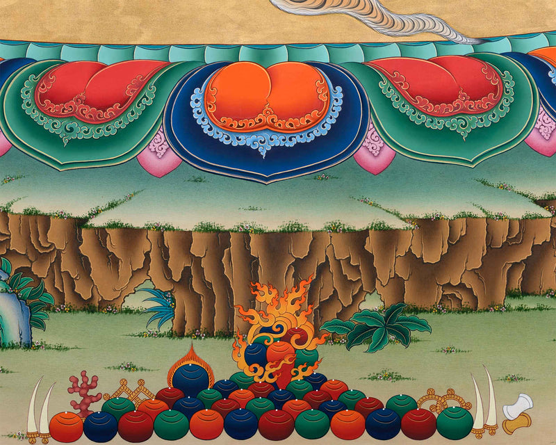 Vajrapani Buddha Giclee Print For Meditation | Traditional Art Of The Holder Of A Thunderbolt