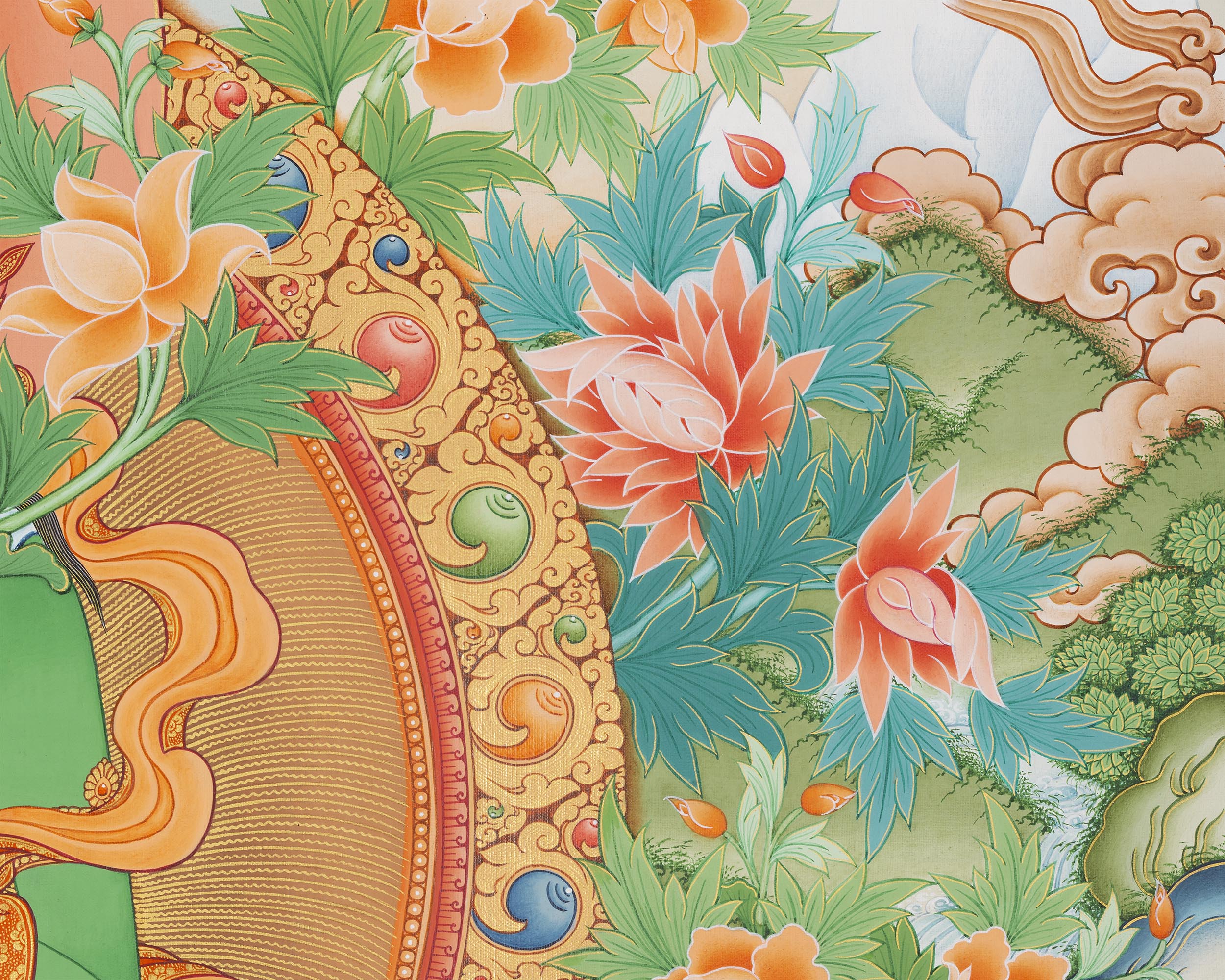 Green Tara Thangka Digital Prints | Tibetan Thangka Prints