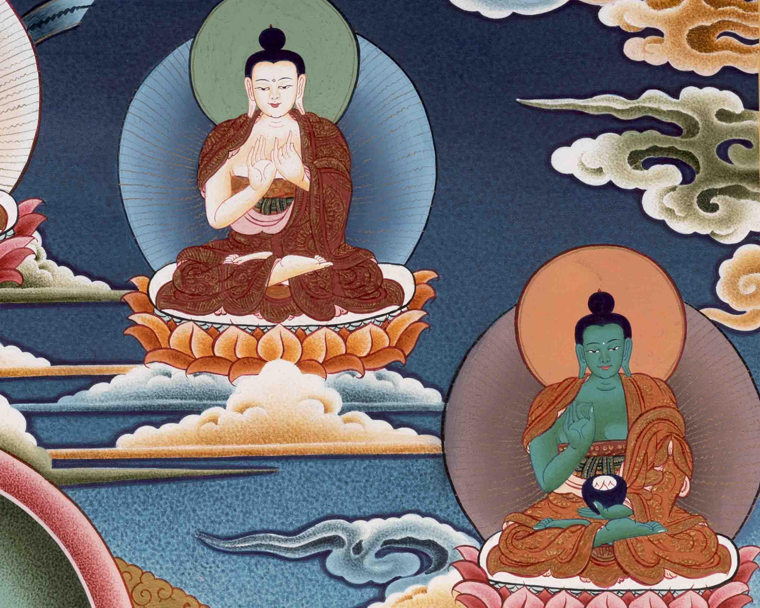 Avalokiteshvara Chenresig Thangka | Buddhist Religious Art | Wall Decors