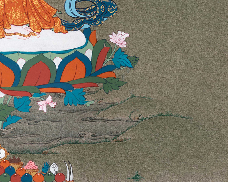 Divine Compassion Of Chenrezig | 1000-Armed Avalokiteshvara Thangka | Hand Painted Gifts