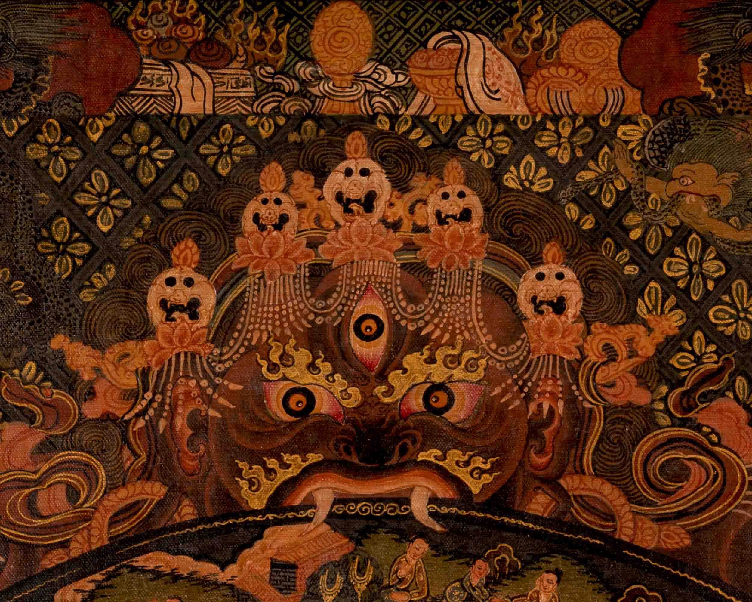 Wheel Of Life Buddhist Painting | Religious Thangka Art | Wall Decors