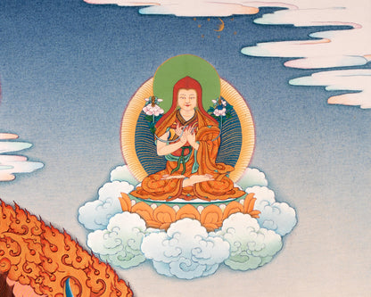 Hevajra Thangka Print | Nairatmya and Other Deities Painting