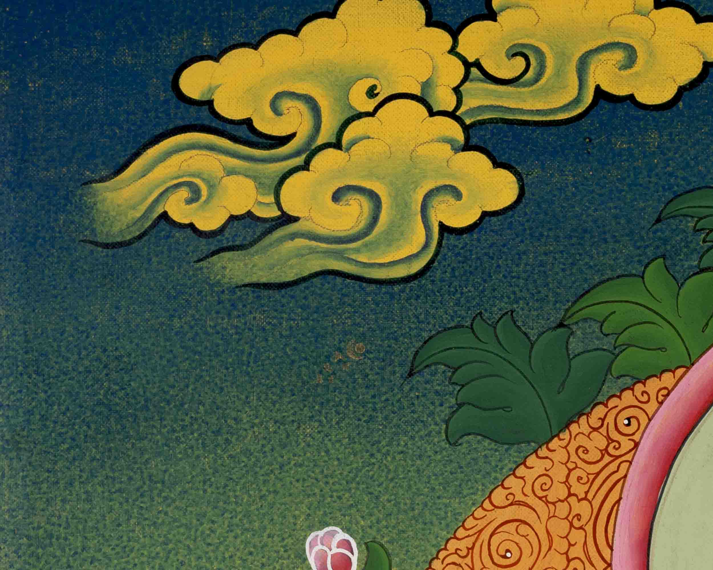 Amitayus Buddha Thangka | Traditional Buddhist Painting | Wall Decors