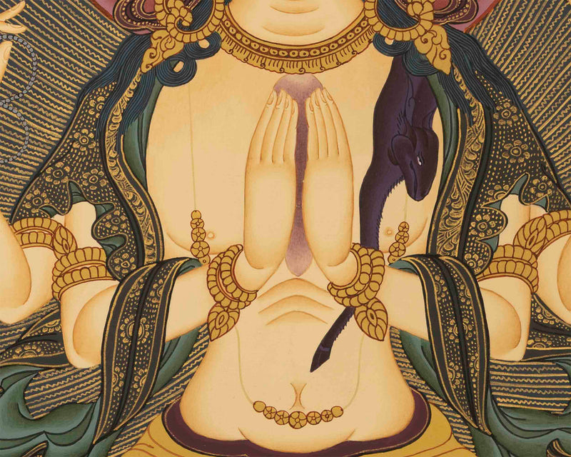 Seto Machindranath Thangka | Avalokitesvara Chengrezig Thangka