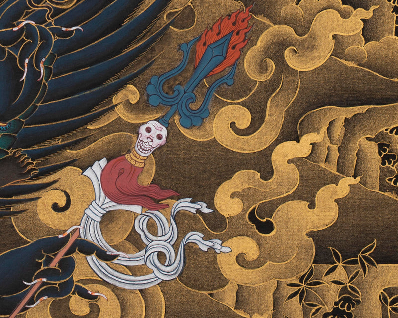 Vajrakilaya Thangka | Traditionally  Hand Painted Tibetan Thangka Painting