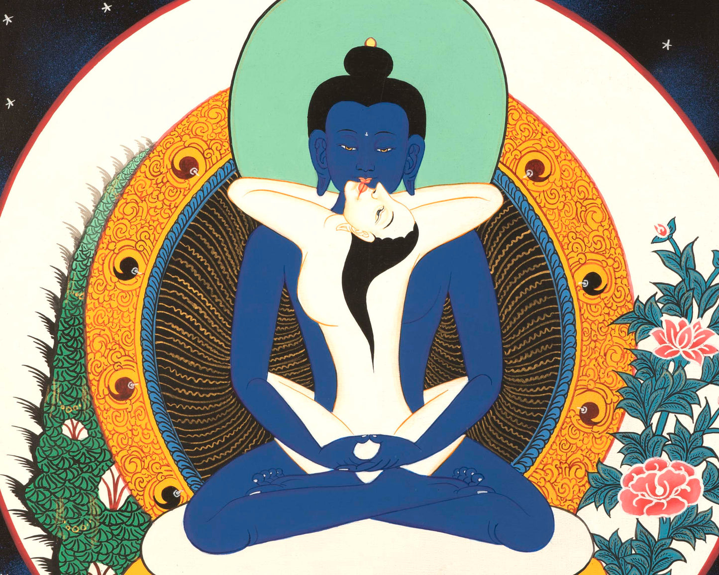 Yab Yum Buddha | Samantabhadra Thangka | Wall Hanging Decoration
