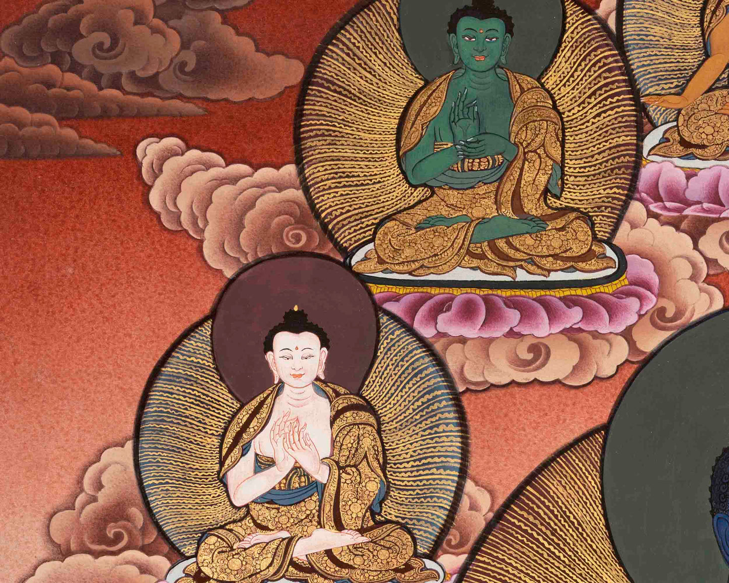 Bhaisajyaguru Thangka | Medicine Buddha | Religious Buddhist Painting