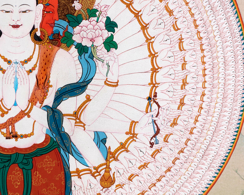 1000 armed Chenrezig Thangka | Traditional  Art