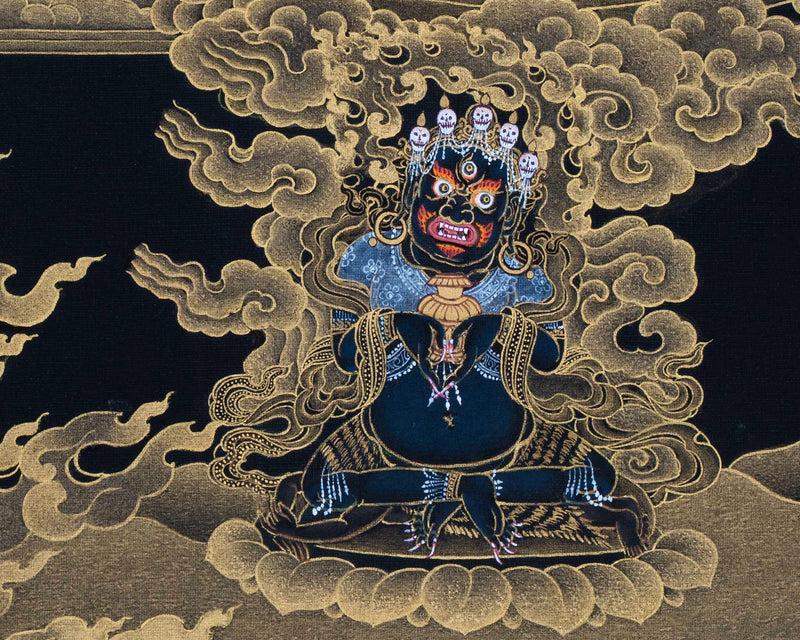 Sakya Mahakala with His Retinues and Sakya Masters, A complete Set of Mahakala Thangka