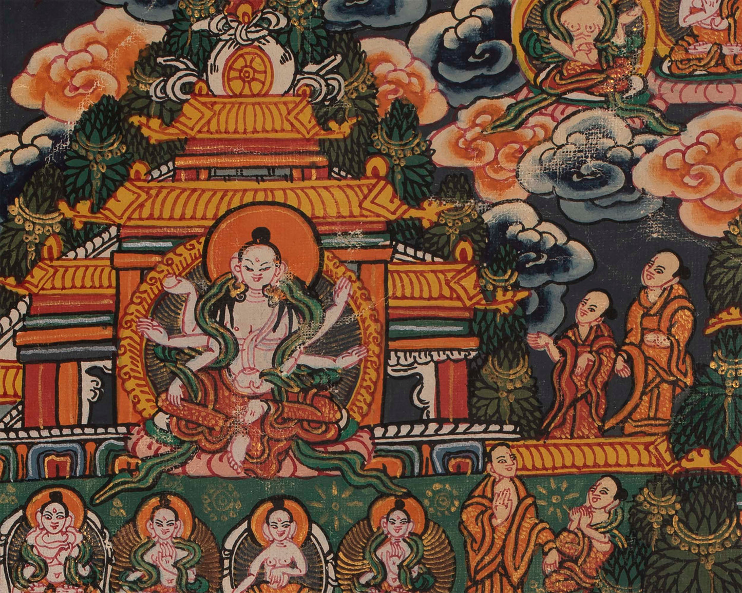 Vintage Shakyamuni Buddha Thangka | Hand-painted Thangka