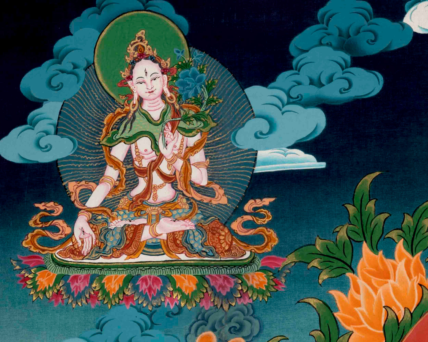 Avalokiteshvara Chengrezig | Traditional Tibetan Thangka | Wall Decors