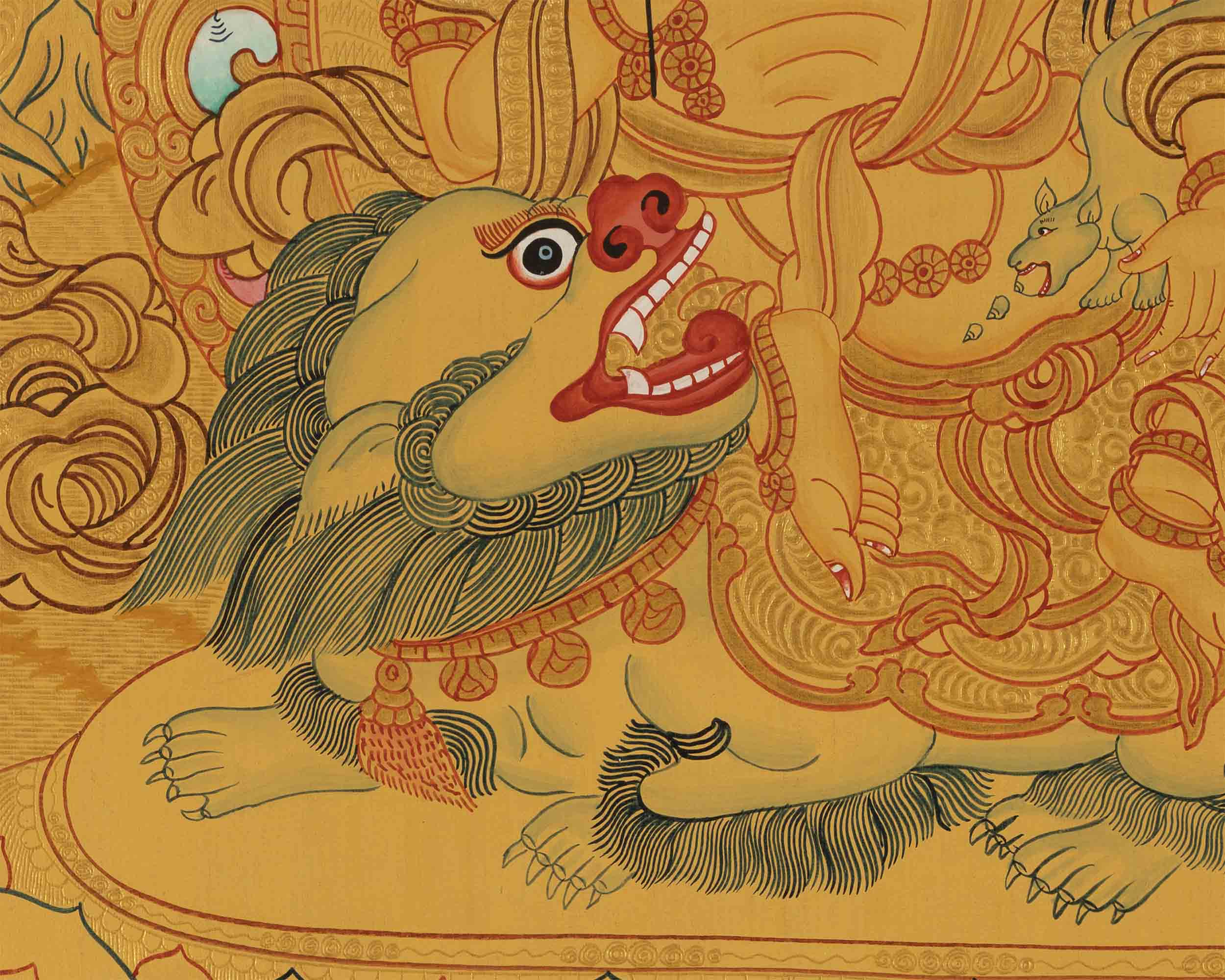 Original Namtose Thangka | Jambhala | Tibetan Buddhism Art