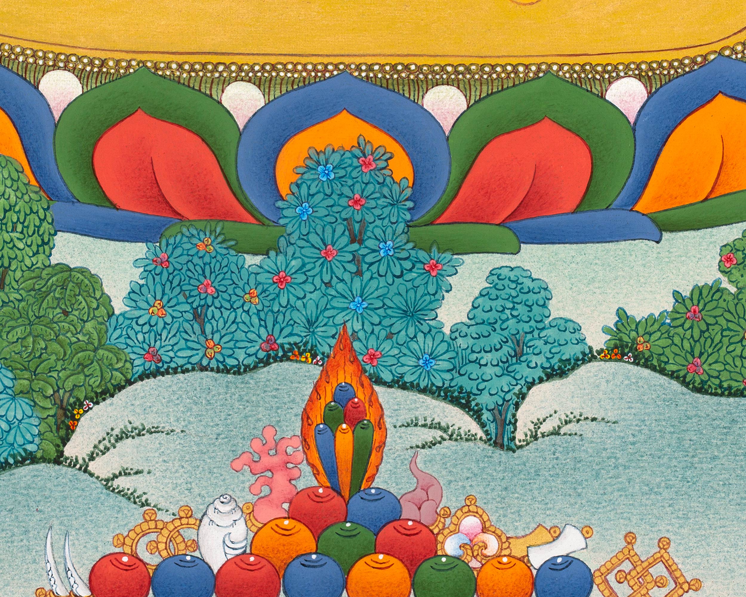 Parnashavari Dakini Thangka | Tibetan Thangka Print