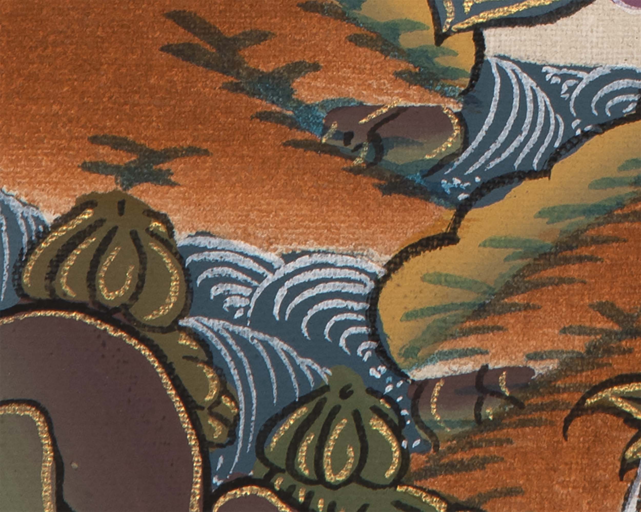 Vaisravana Tibetan Thangka | God Of Wealth | Wall Decors