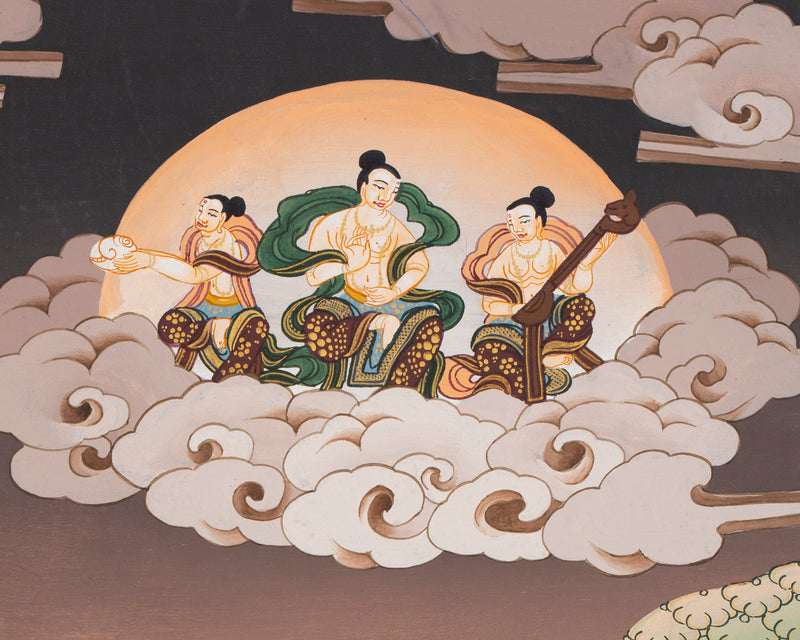 White Tara Thangka | Buddhist Female Deity | Religious Wall Decors