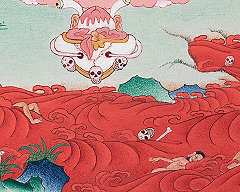Dorje Phamo Thangka - A Vibrant Depiction of Feminine Power and Wisdom | Traditional Tibetan Art