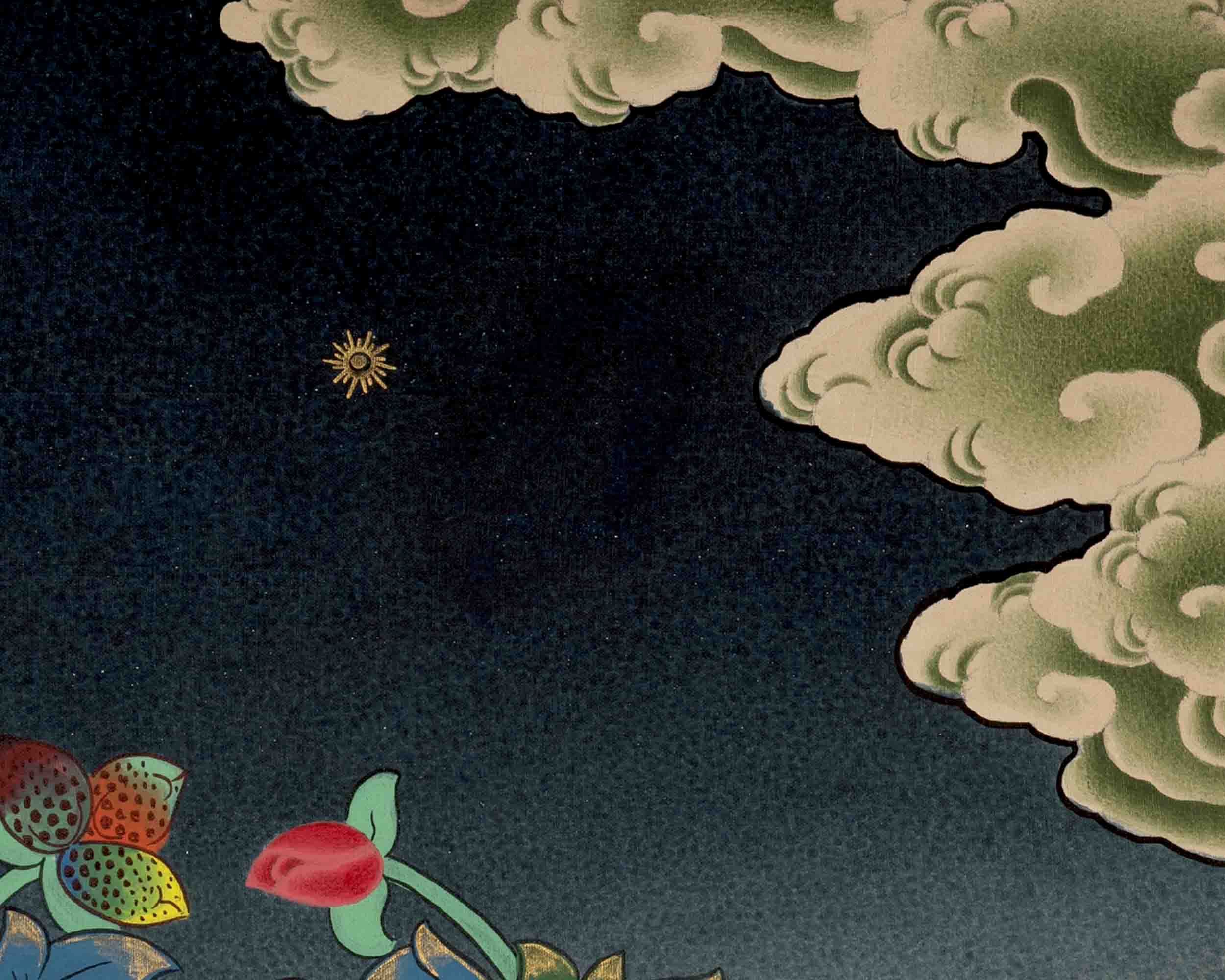 Avalokitesvara Chengrezig Thangka | Religious Buddhist Art | Wall Decors