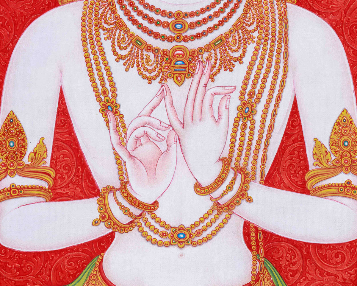 Buddha Vairocana Thangka Print | The Adibuddha Artwork | High Quality Digital Print