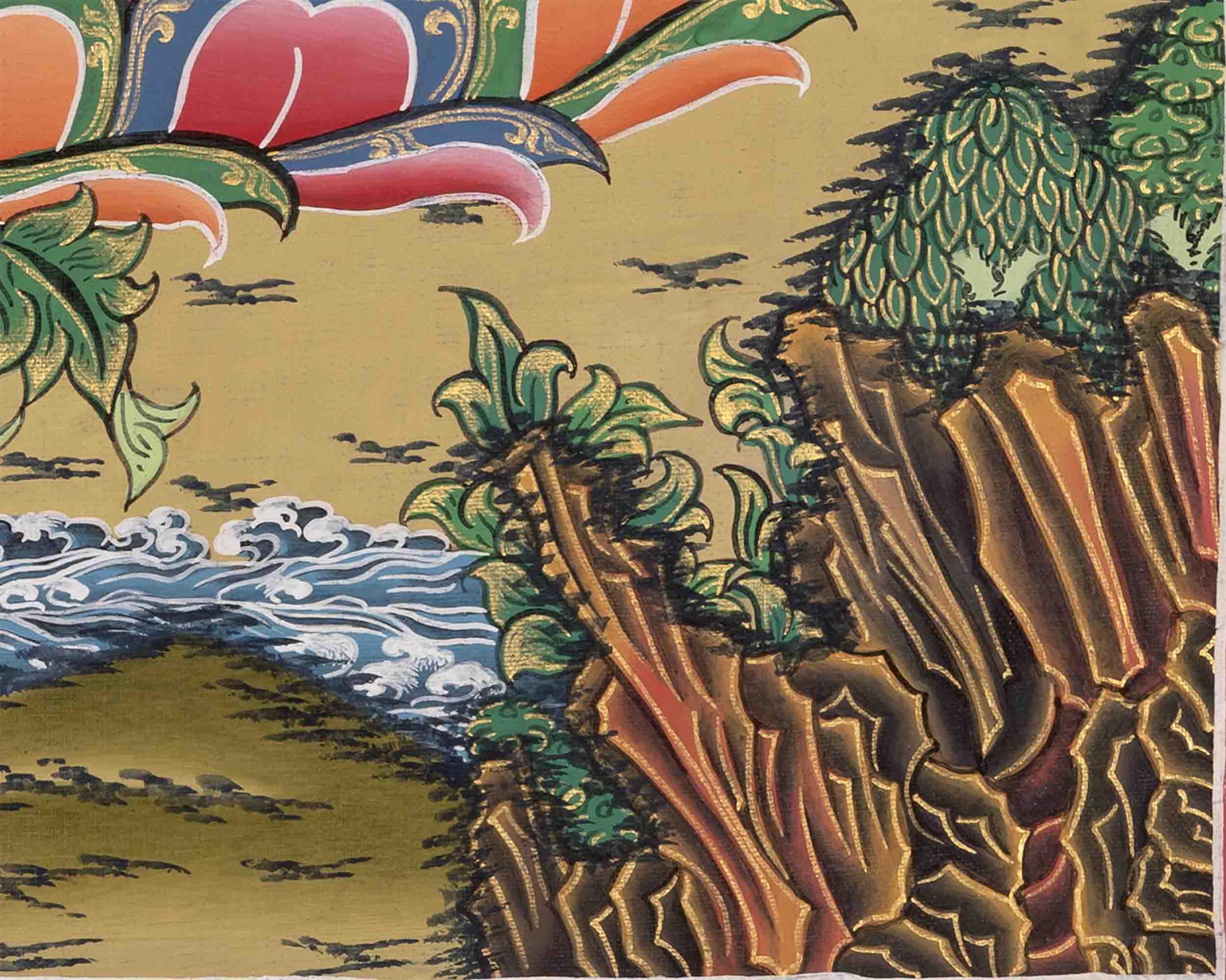 White Tara Thangka | Religious Buddhist Art | Wall Decors