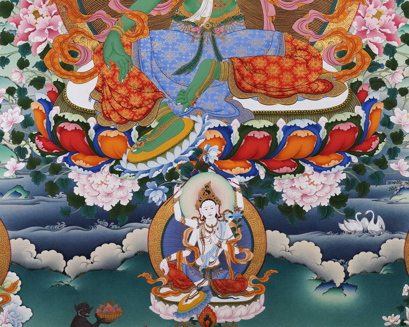 21 Taras Surya Gupta Thangka Print | Himalayan Taras High-Quality Giclee On Cotton Canvas Art