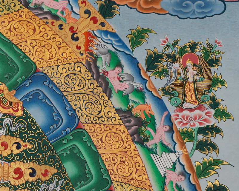 Vasundhara Mandala Thangka | Tibetan Wall Decor Mandala