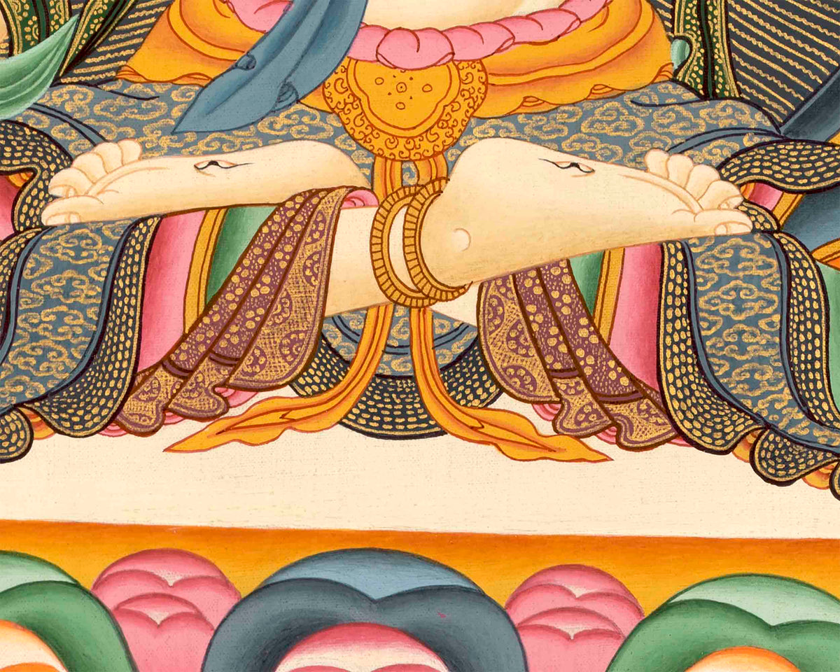 White Rara Painting Thangka | Tibetan Bodhisattva Art