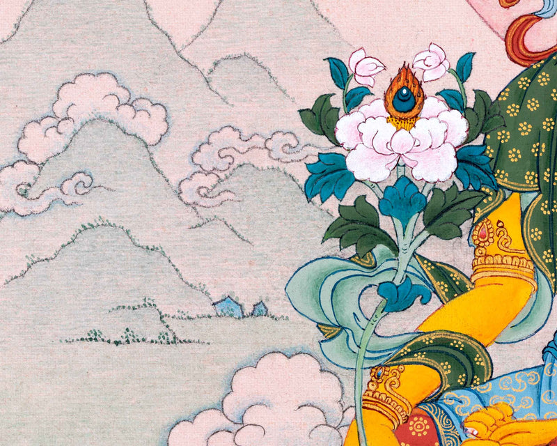 Ksitigarbha Painting | Tibetan Buddhist Art of Earth Treasury | Bodhisattva Of Great Vow