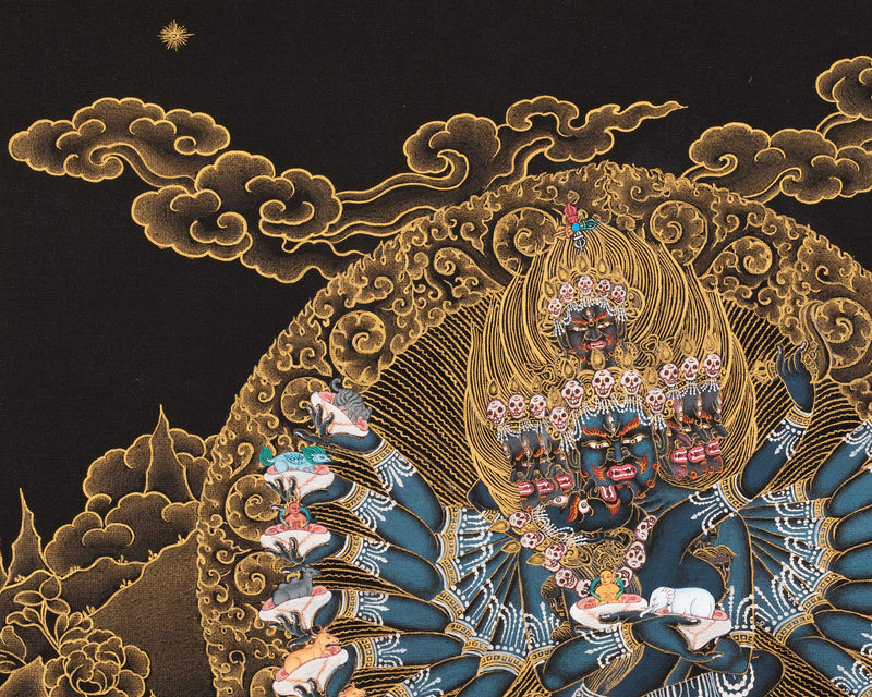 Hevajra with Nairatmya, Tibetan Yidam Thangka