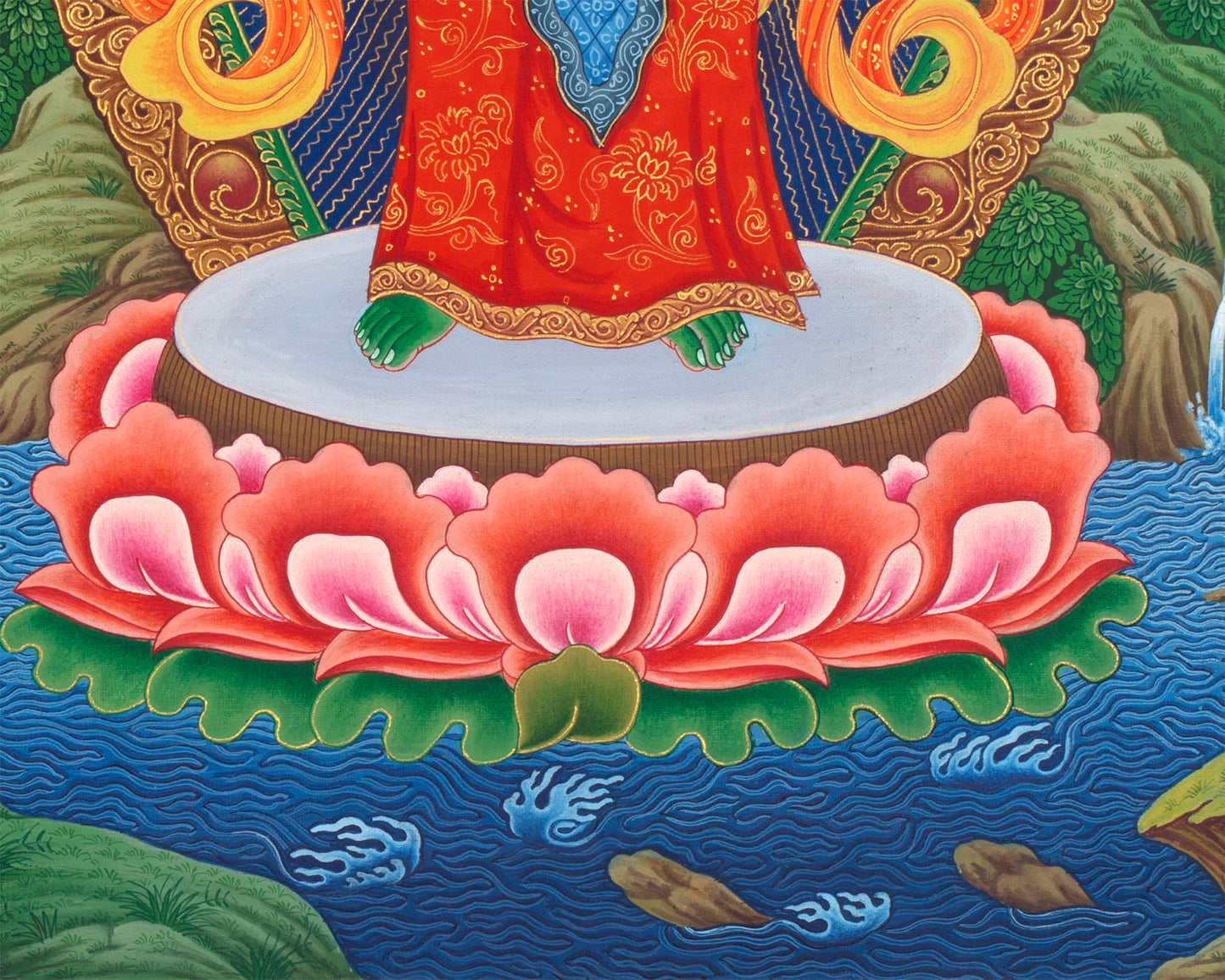 Bodhisattva Lokeshvara Print | Paubha Style Painting | Wall Decors