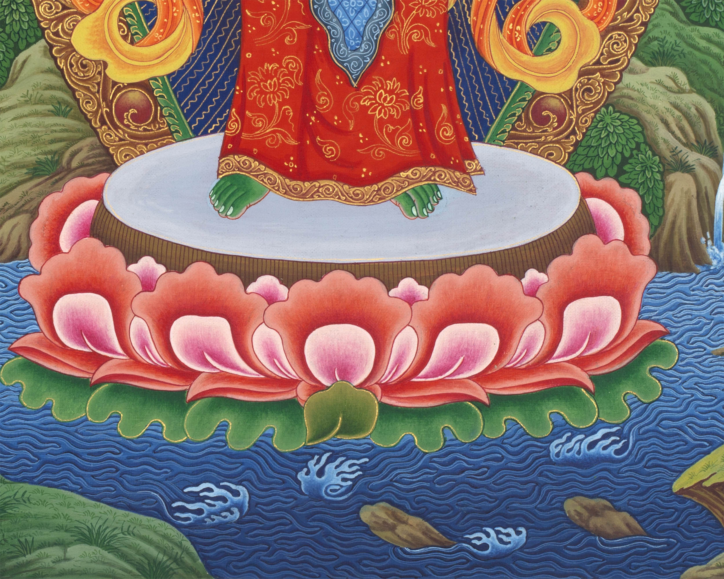 Bodhisattva Lokeshvara Print | Paubha Style Painting | Wall Decors