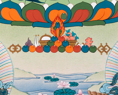 Namtoshe With Others Thangka | Jambala And Vasundhara | Digital Print