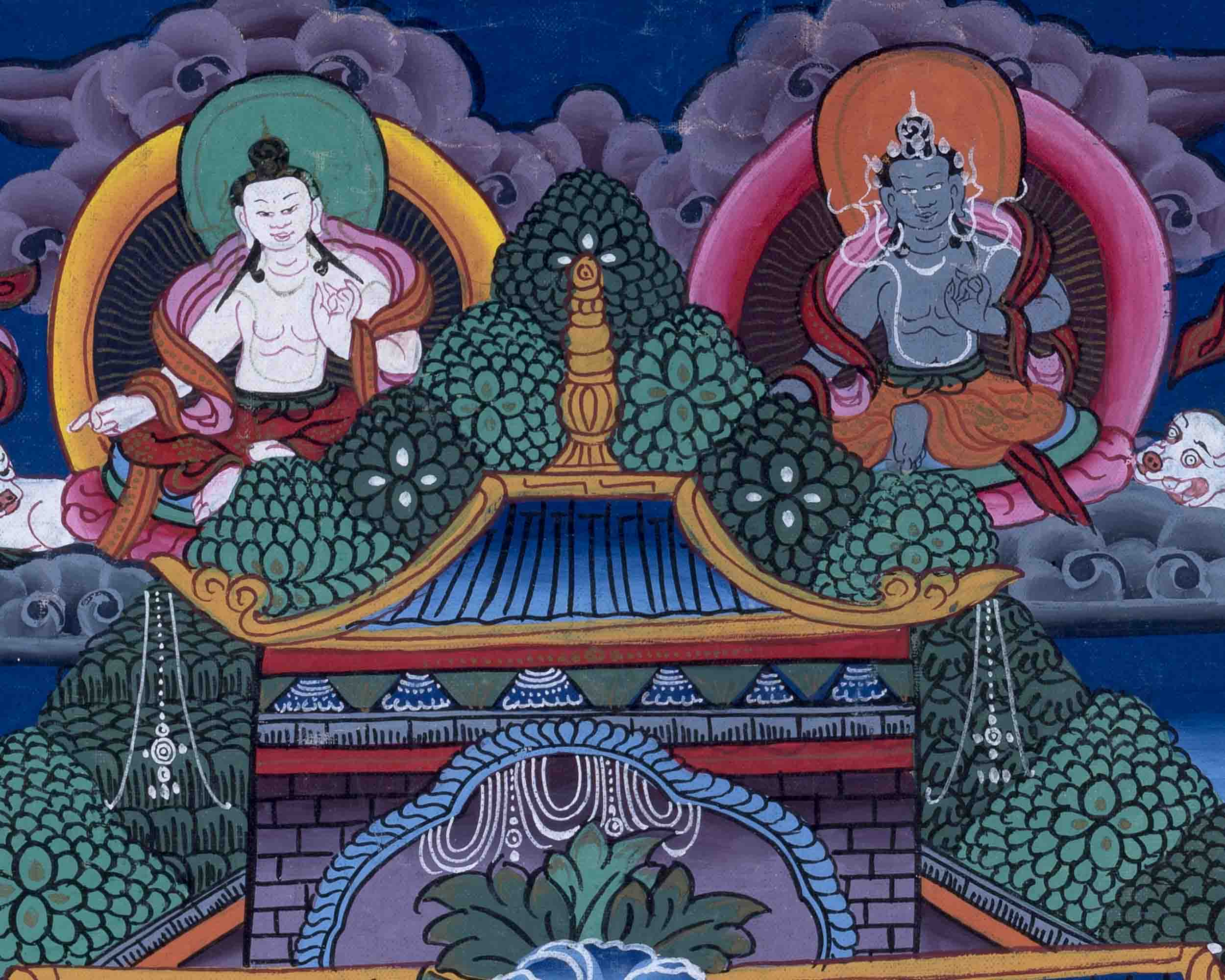 Old Green Tara Thangka | Traditional Handpainted Artwork | Wall Decors