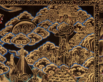 Buddha Life Story | Vintage Thangka Art | Religious Wall Decors