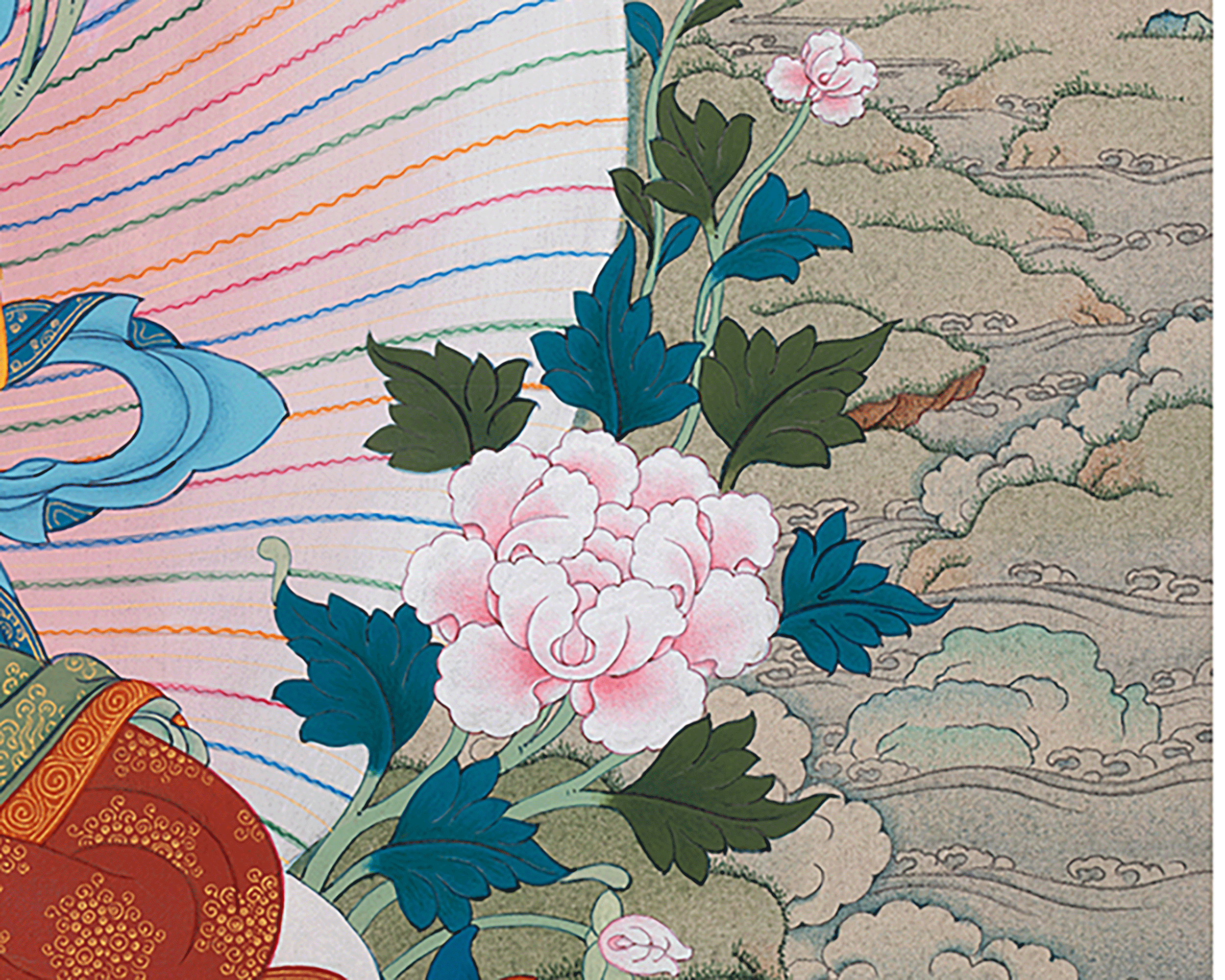 5 Manjushri Thangka as a Symbol of Wisdom | Bodhisattva Art  | Traditional Wall Hanging Decor